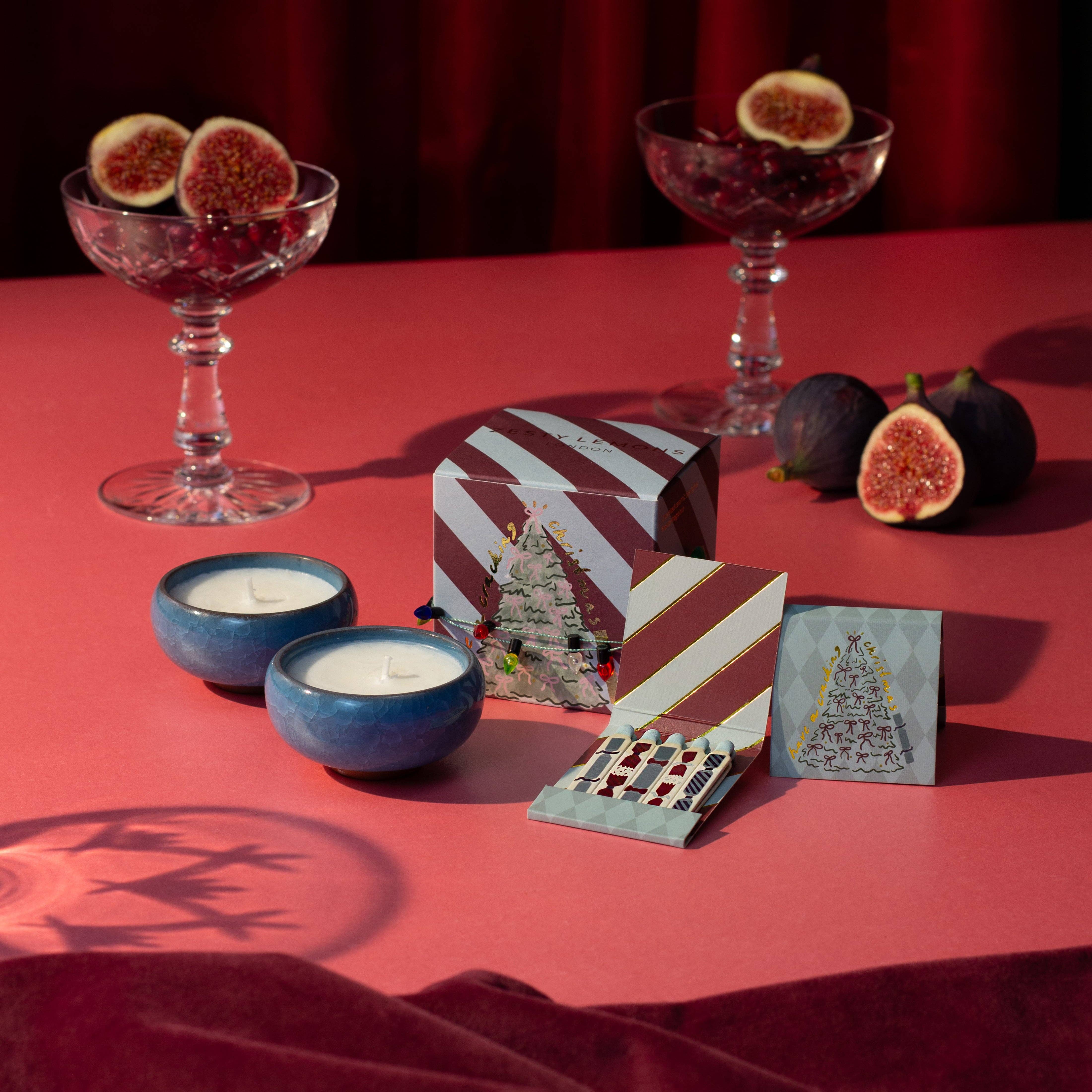 Zesty Lemons – wholesale Tea light candles – Sparkle Season: Cracking Christmas Tea Lights (Box of 2) - Fireside5