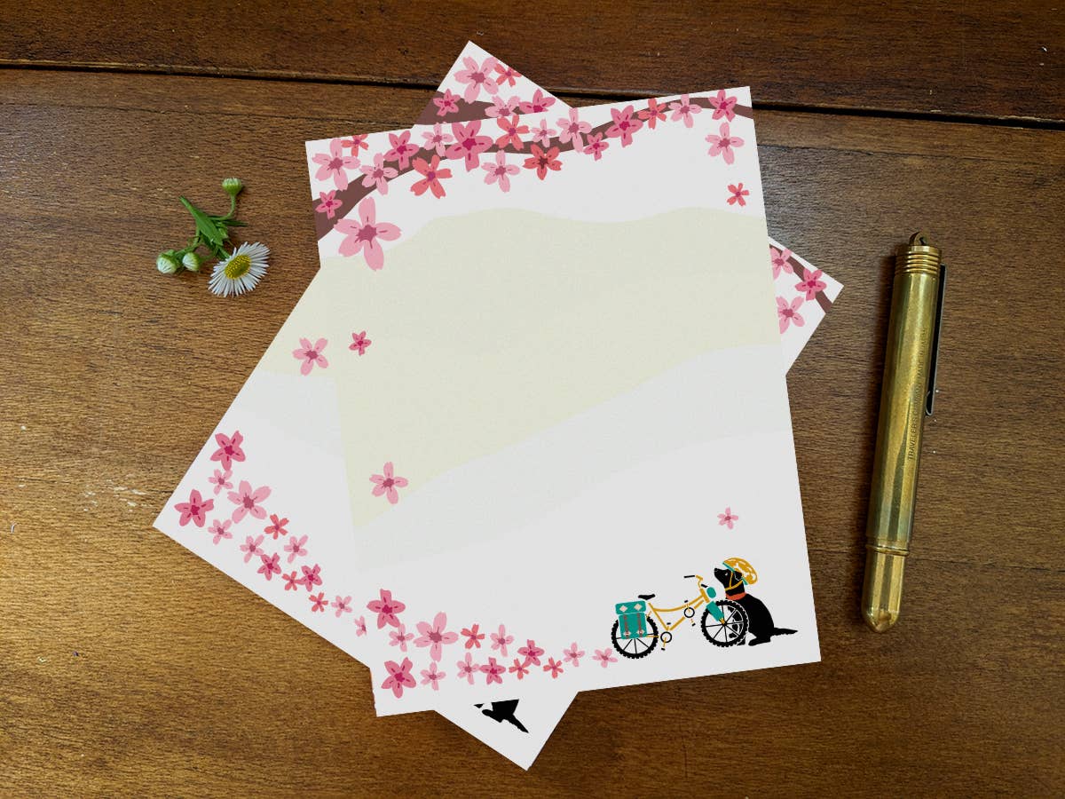 Soijen Illustrations - Wholesale Notepad - Spring Biking Pup Notepad1