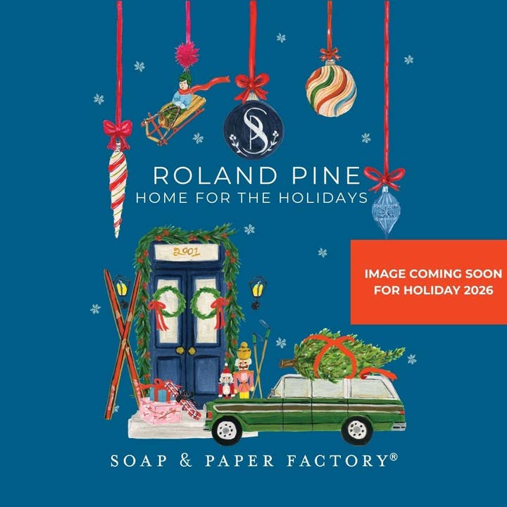 Home for the Holidays Roland Pine Candle & Matches Set *NEW* for wholesale by Soap & Paper Factory