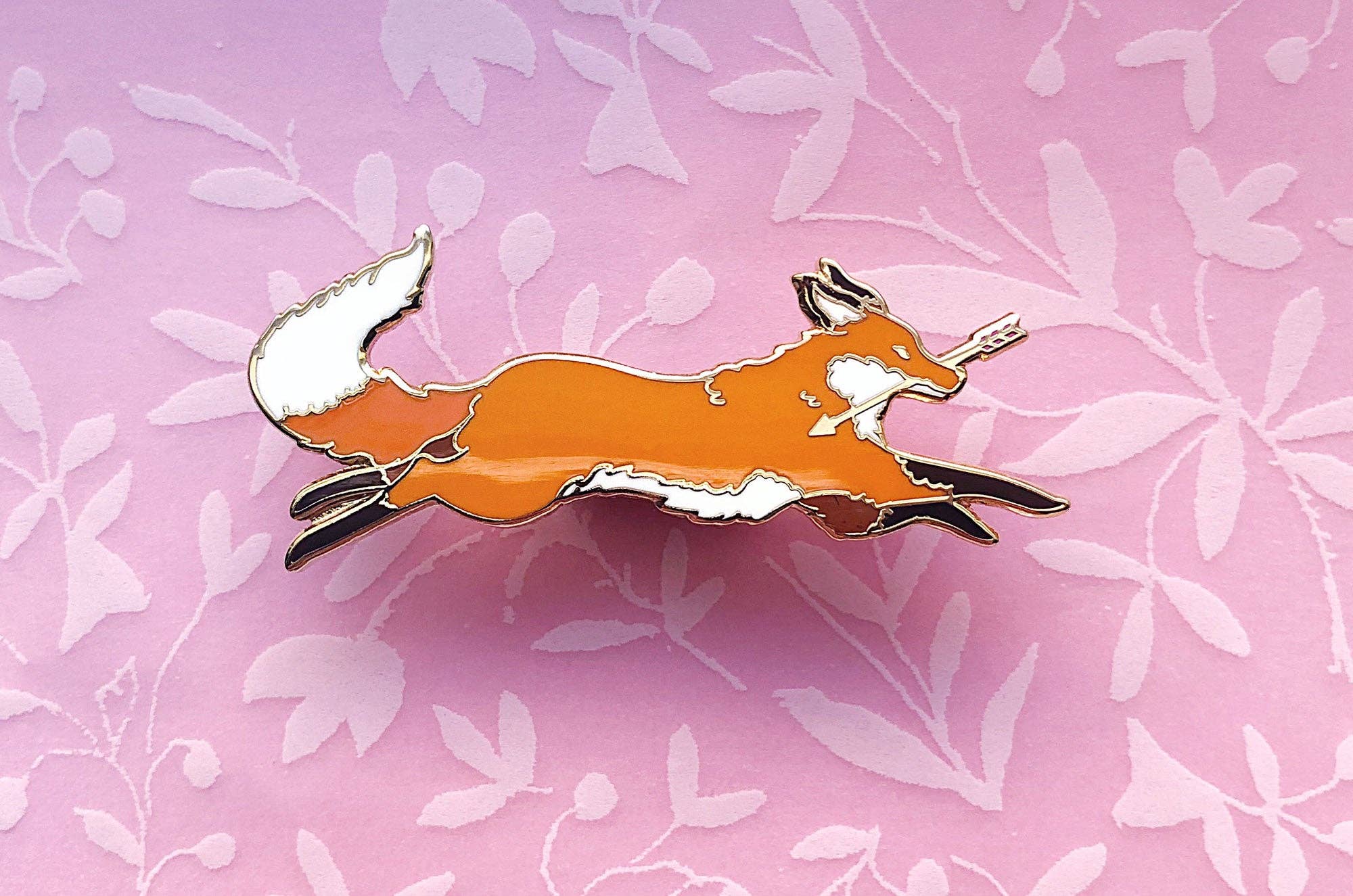 Alum and Ink - Wholesale Lapel Pin/Button - Red Fox Thief Enamel Pin5