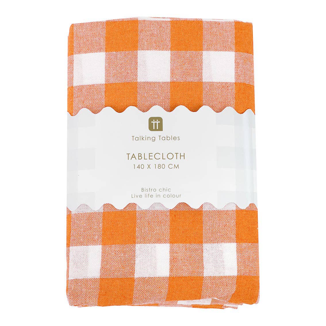 Talking Tables USA - Wholesale Tablecloth - Orange Gingham Tablecloth | Fall Decor |4