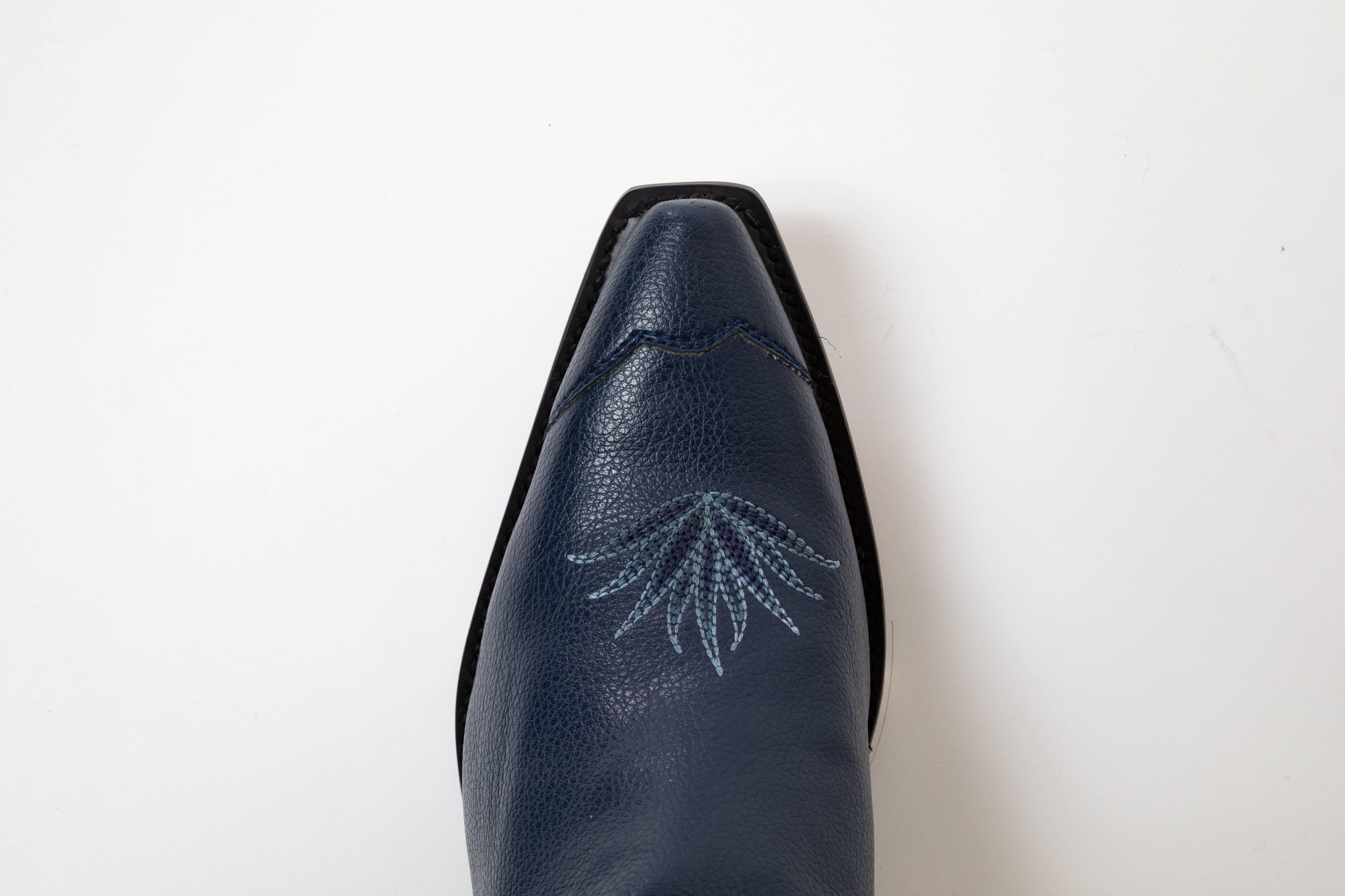 Desert Bloom Boots, LLC - Vente Bottes de cowboy – femme - Dentelle Saphir de Figuier de Barbarie4