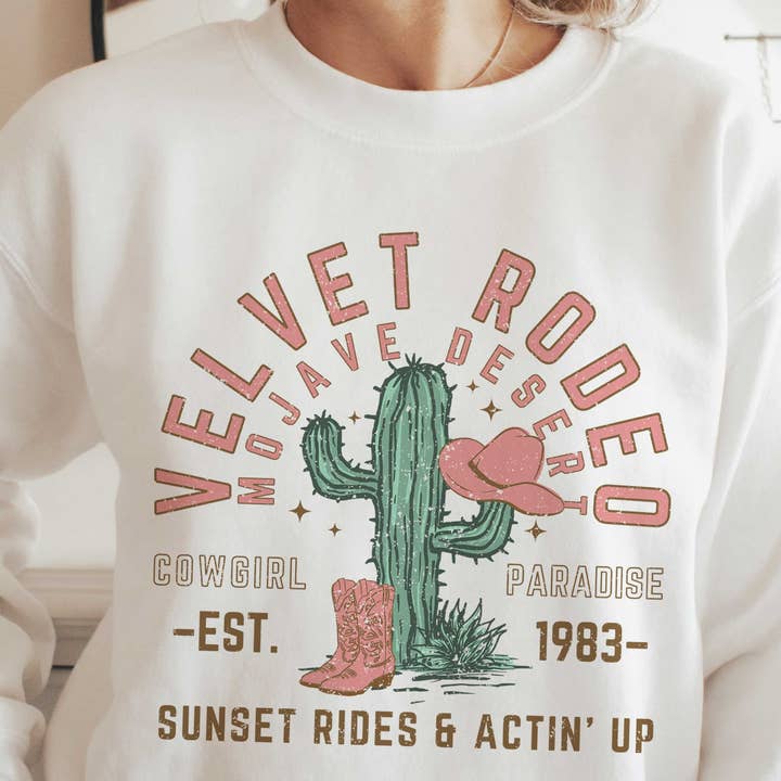 Sweatshirt Graphique VELVET RODEO MOJAVE DESERT pour la vente par A. BLUSH CO