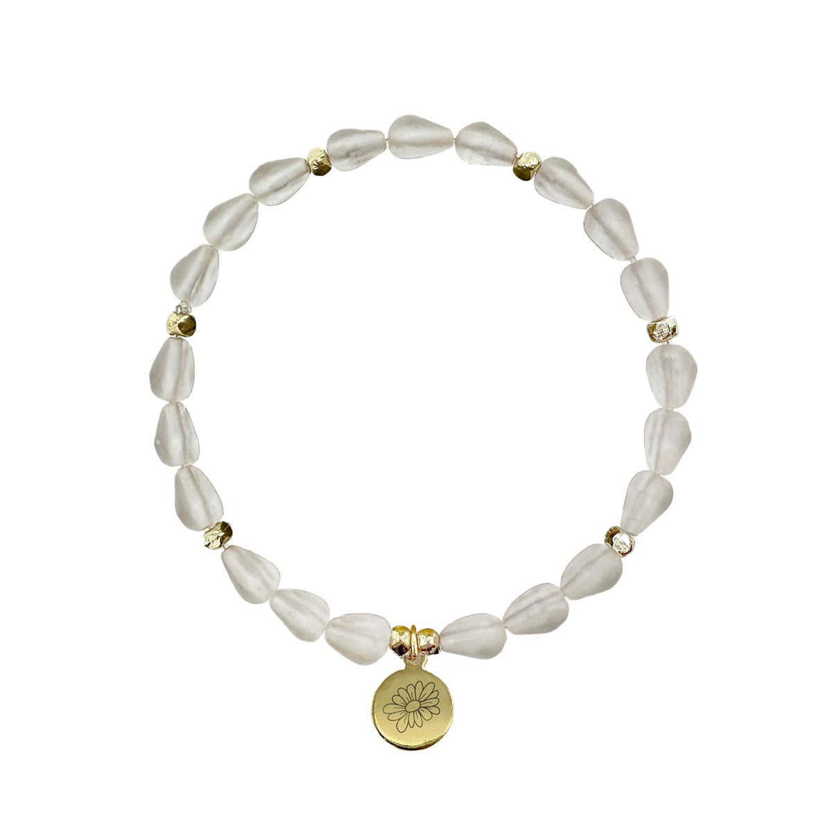 WorldFinds - Vente Bracelets à breloques/pendentifs - Bracelet Fleur de Naissance d'Avril2