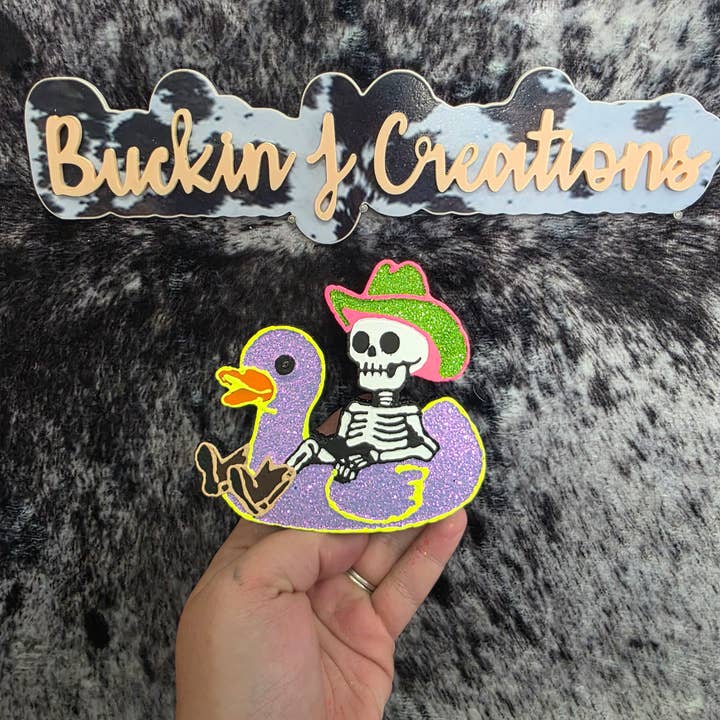 Buckin J Creations - Wholesale Car Freshener - Unisex - Rubber Ducky Skelly Car Air Freshener