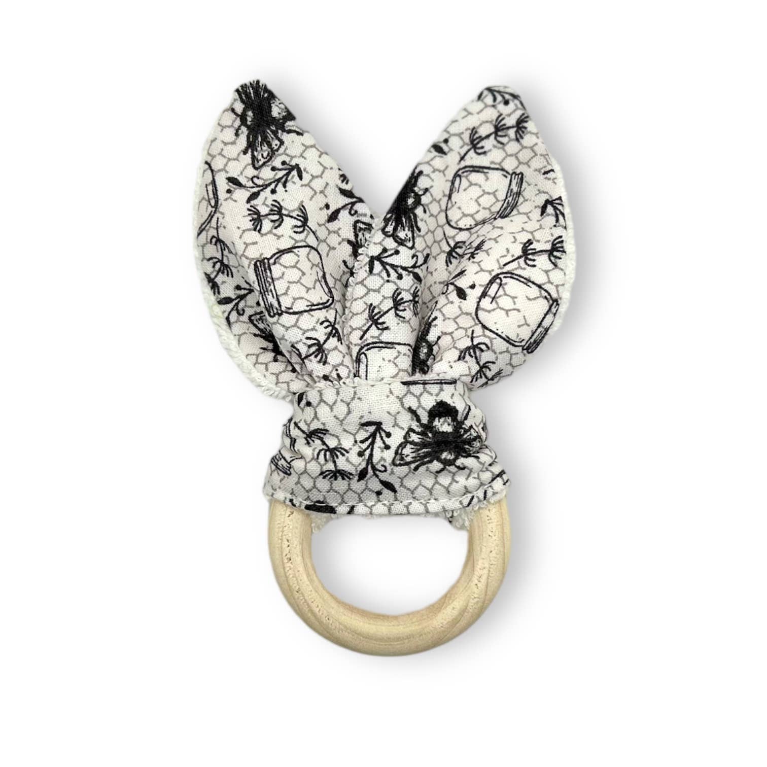 Jolly Bundles – wholesale Teether (not clip-on) – Baby –  Wooden Ring Baby Toy/Bunny Teether for Baby Shower/Animals1