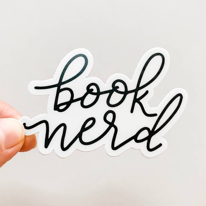 Book Nerd Sticker for wholesale by Wildflower Paper Company