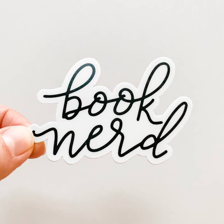 Book Nerd Sticker for wholesale by Wildflower Paper Company