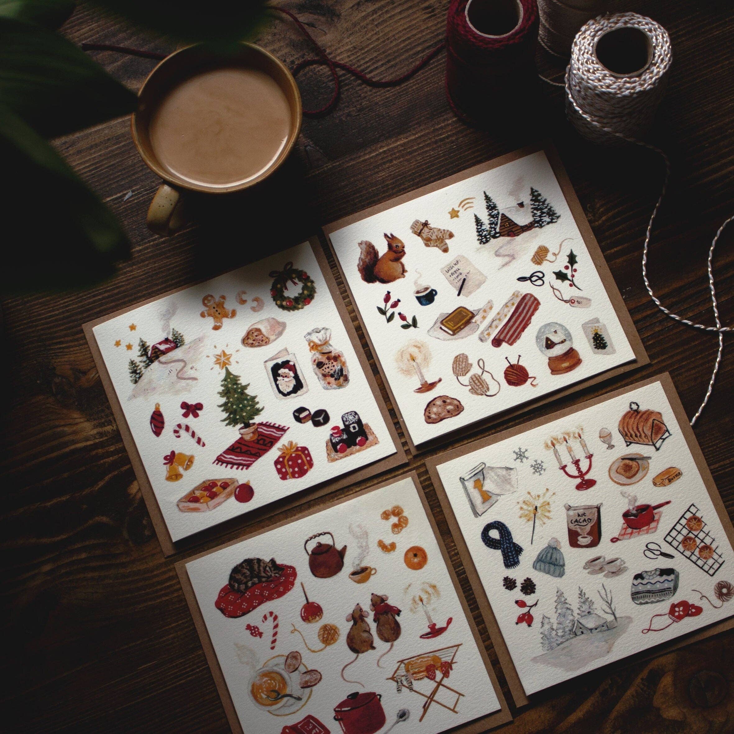 studiosatsch - Wholesale Season's Greetings Card - Holiday | Card Set of 41