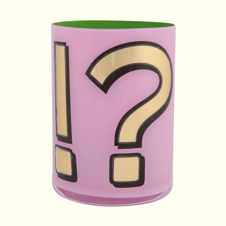 Alphabet-Bürstentopf -!? -Rosa für den Großhandel von Bridie Hall Ltd