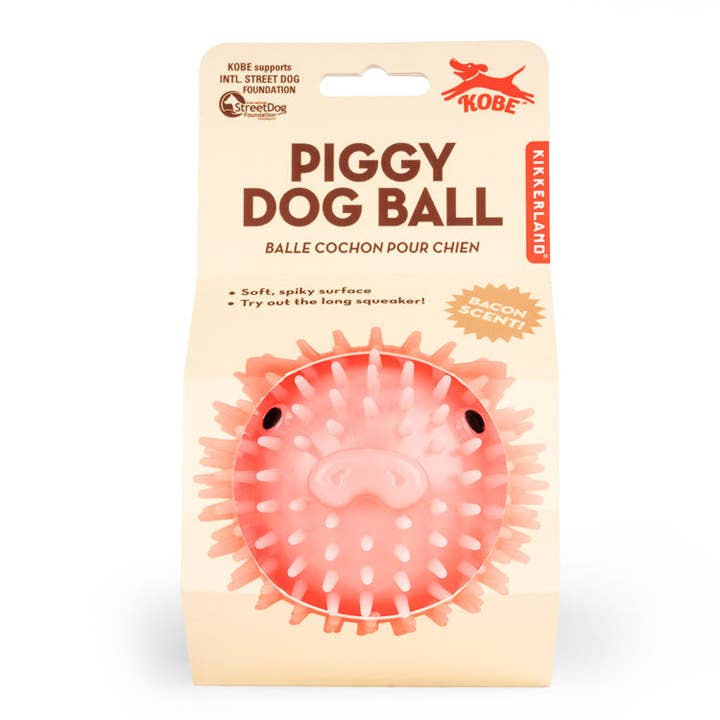 Piggy Dog Ball for wholesale by Kikkerland Design Inc