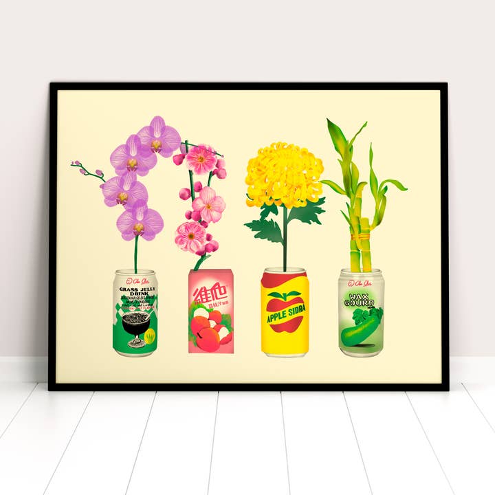 Felicia Liang - Wholesale Art Print - Mahjong Flowers Art Print1