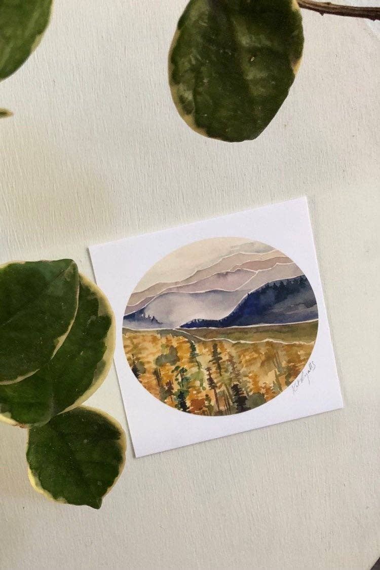 Kat Ryalls - Wholesale Art Print - Blue Ridge Layers Watercolor Print8