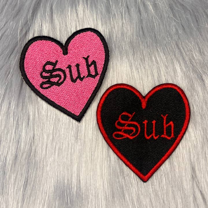 Geborduurde patch met subhart voor wholesale door Troublesome Heart