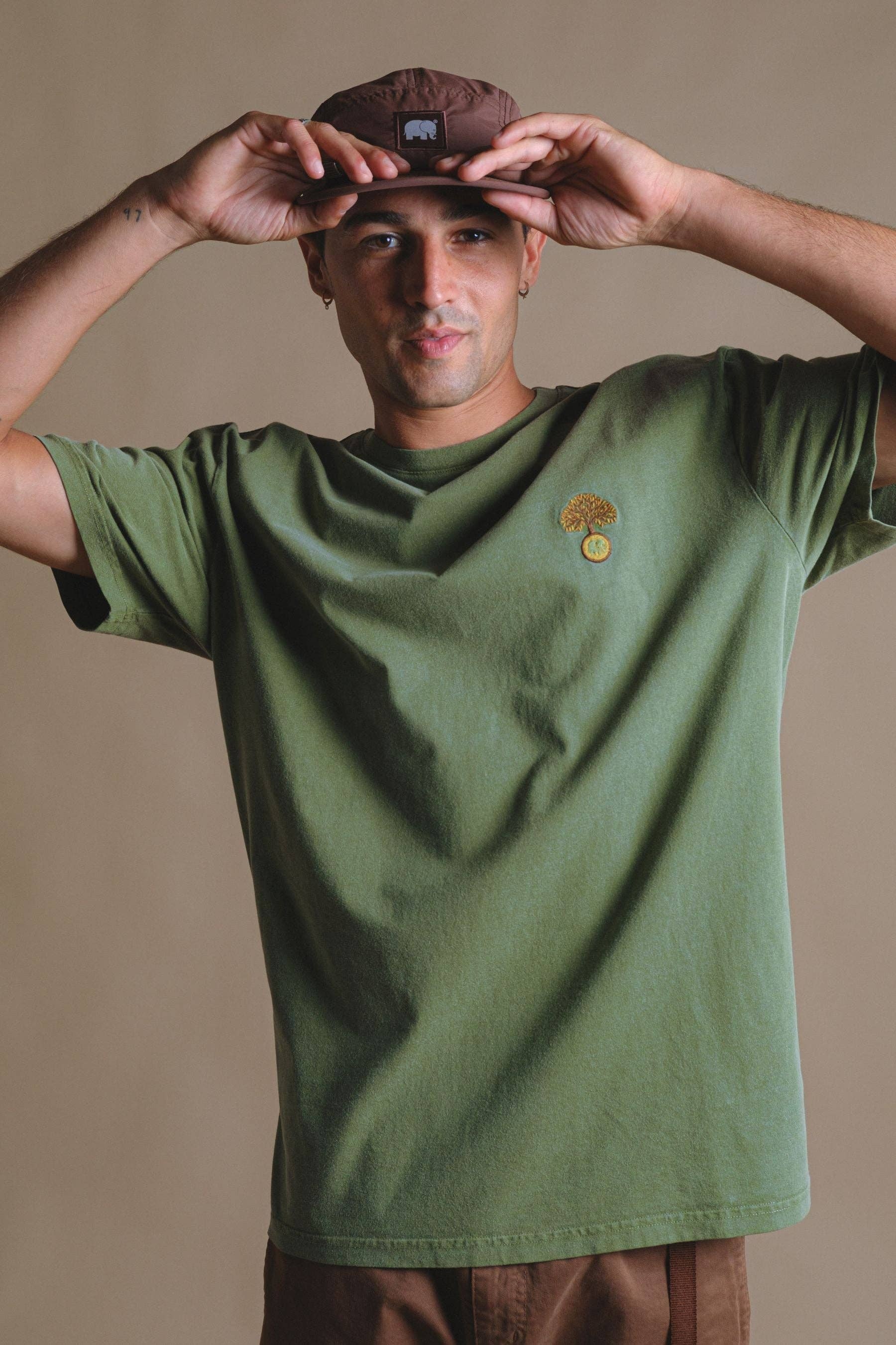 Trendsplant Clothing - Wholesale T-Shirt - Men's - Fafe Pigment T-Shirt Forest Green