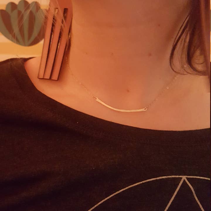 Ladyfine Collective - Wholesale Pendant/charm necklace - Sterling Silver or 14K gold filled Bar Necklace3