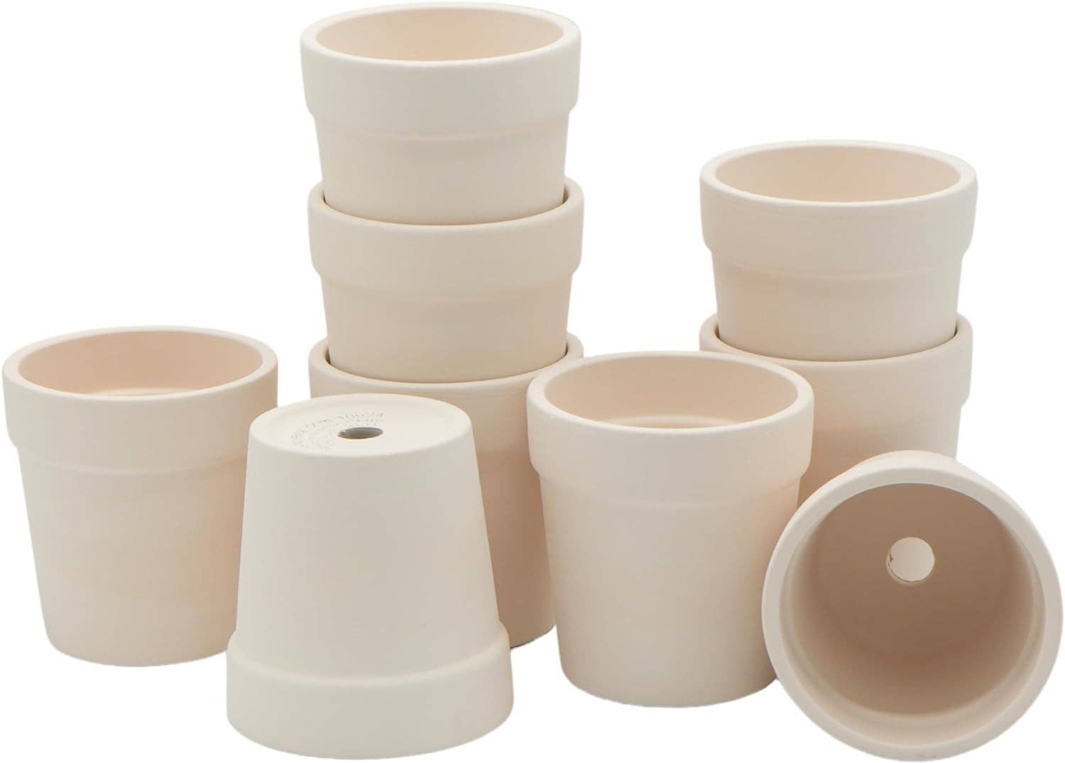 4E's Novelty - Wholesale Plant Pot - 12-pcs Ceramic Flower Pot - Mini Terracotta, Small Clay Pots for Plants, Paintable Flower Pots for Kids2
