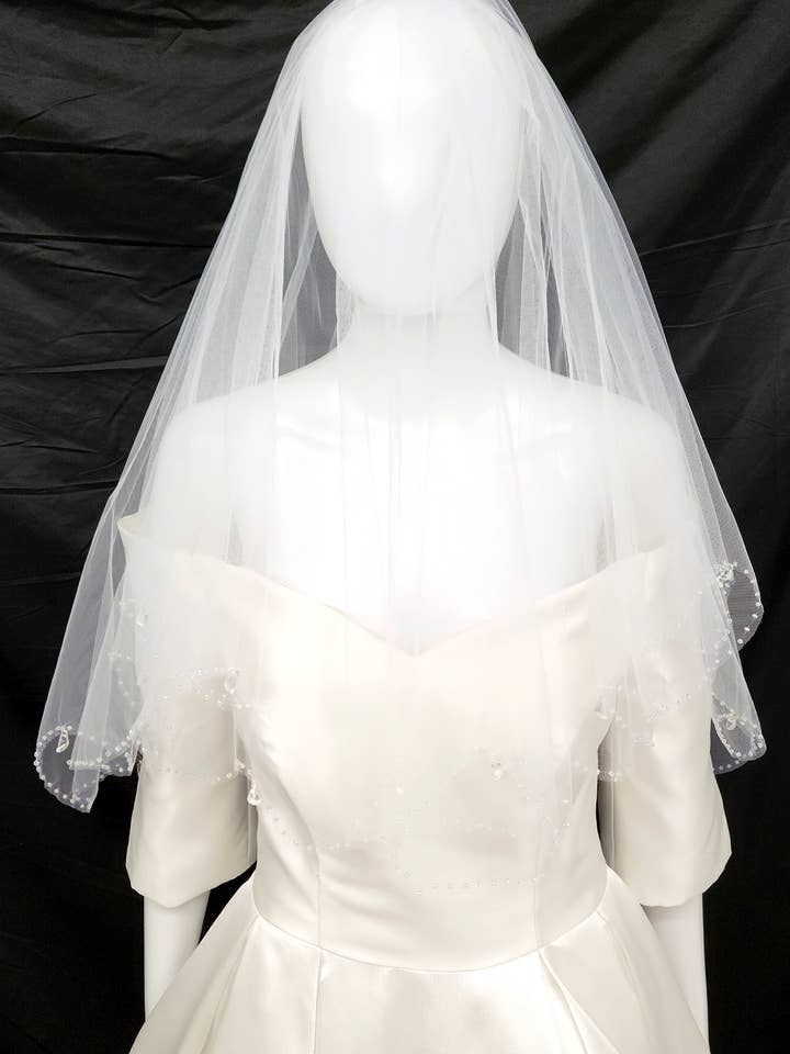 Wedding Veil With Jewels and Beading WV314-36 for wholesale by Chicas