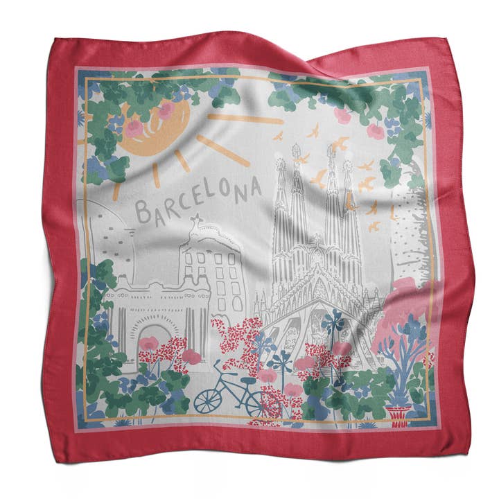 BARCELONA Scarf | White for wholesale by Bloom