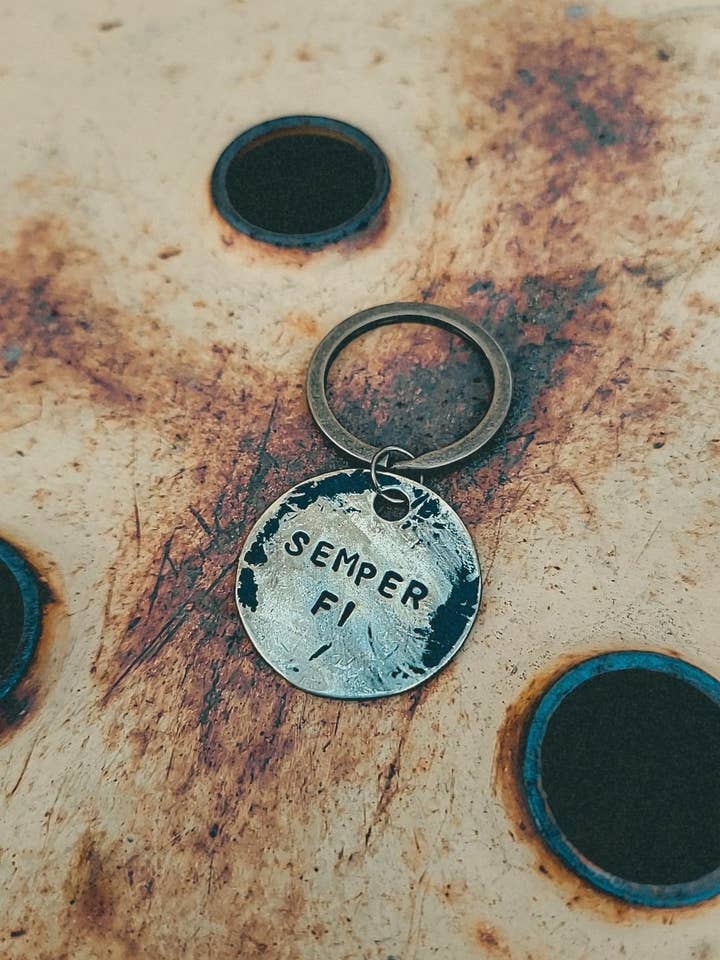 Semper Fi Brass Keychain for wholesale by Direct Action USA