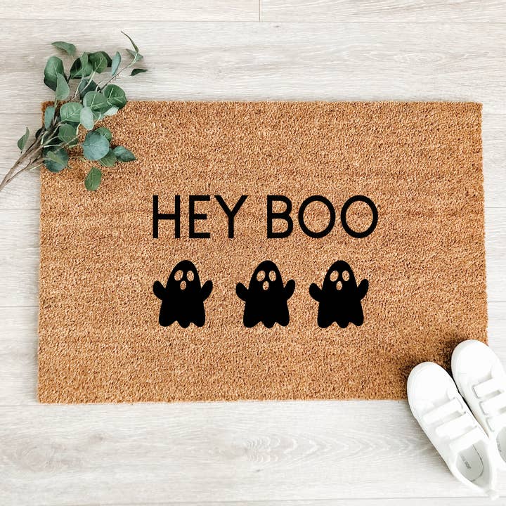 Hey Boo Doormat for wholesale by Luxe Lumber Co.