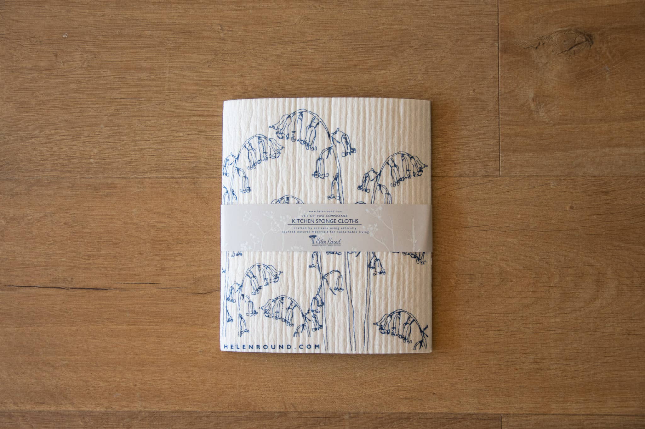 Helen Round - hand printed linen and bamboo wellness - Wholesale Dishcloth - Kitchen Cloths, Set Of 2 Household Sponges, Swedish Cloths1