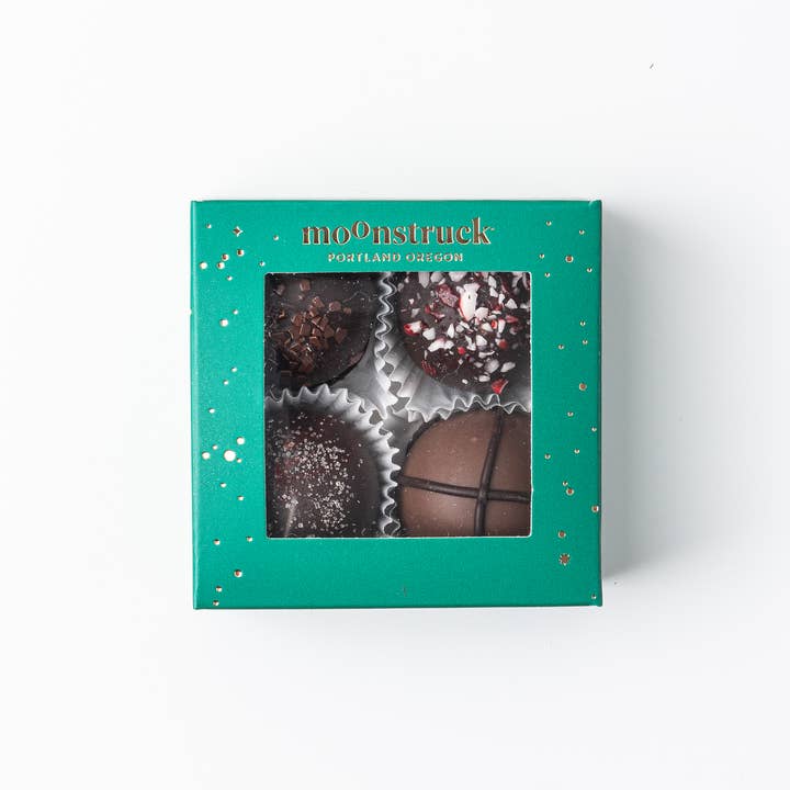 Moonstruck Chocolate Co - Wholesale Chocolate Box - 4pc Holiday Classic Collection