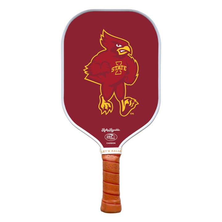 Iowa State Cyclones Cardinal Mascot Cyclones Pickleball Paddle (B2B) for wholesale by Rally Republic