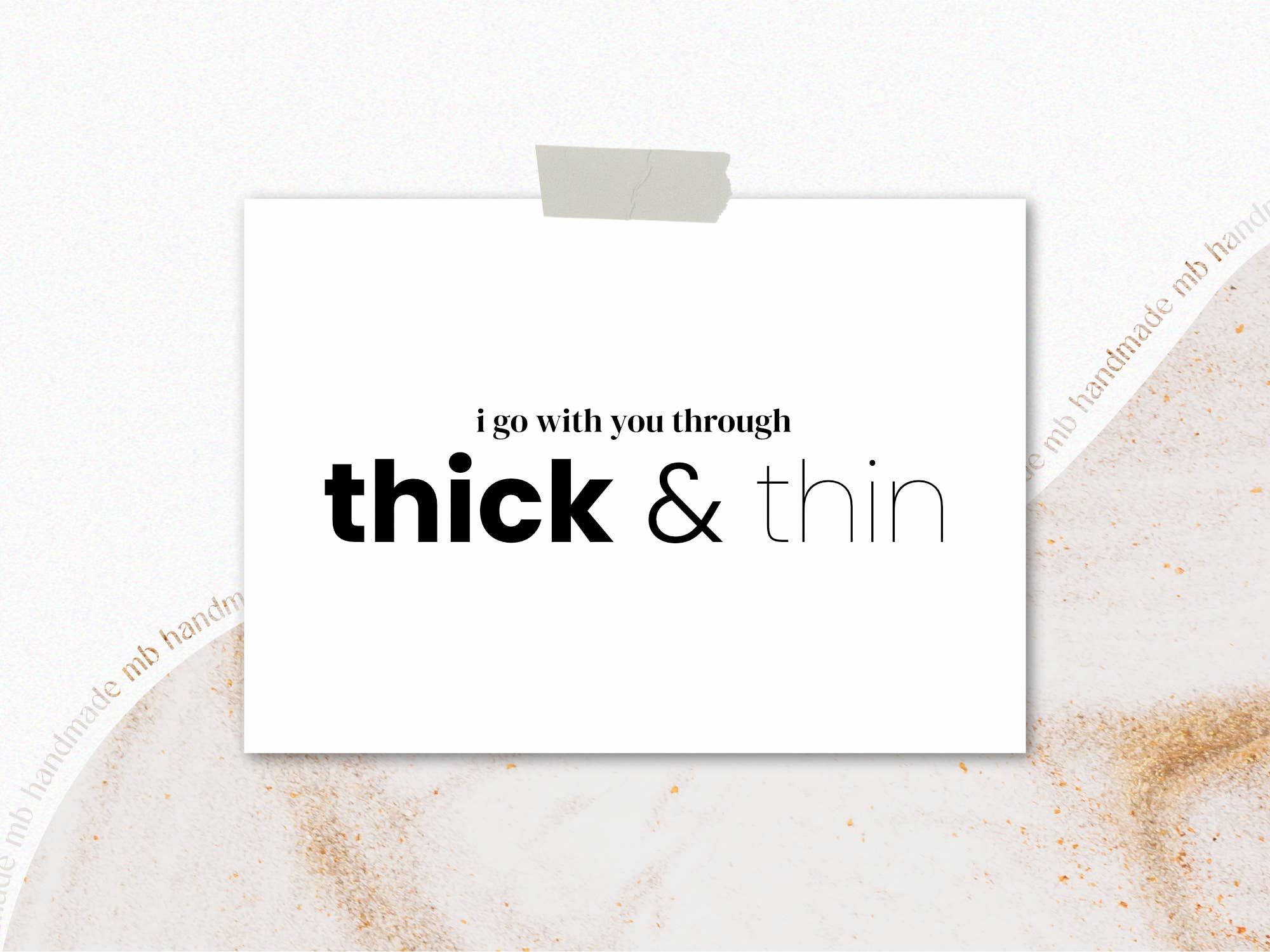 mb handmade - Vente Cartes de déclaration d'amour - Je serai avec toi à travers vents et marées [Denglish]1