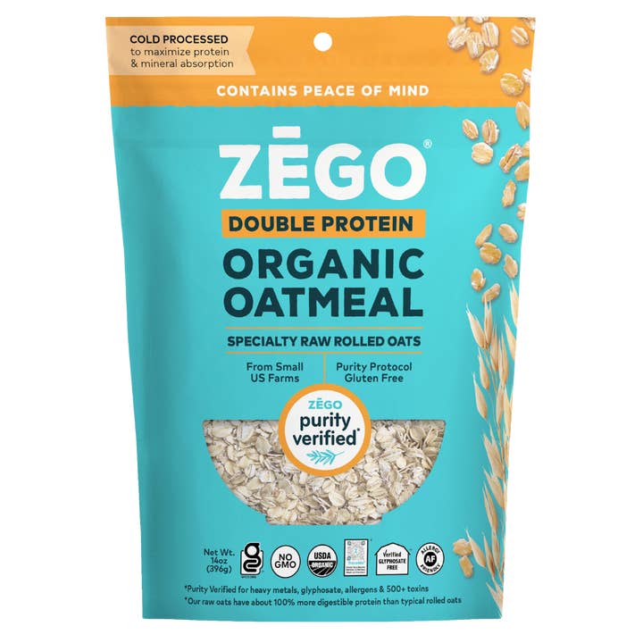 Zego - Wholesale Oats - Organic Gluten-free Double Protein Oats (14 Oz)