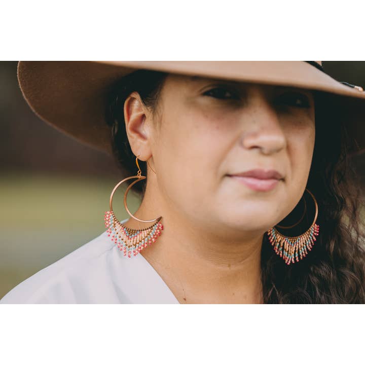 Boucles d'oreilles Boho, Boucles d'oreilles Célestes, Boucles d'oreilles Lune, pour la vente par Magnolia & Clover