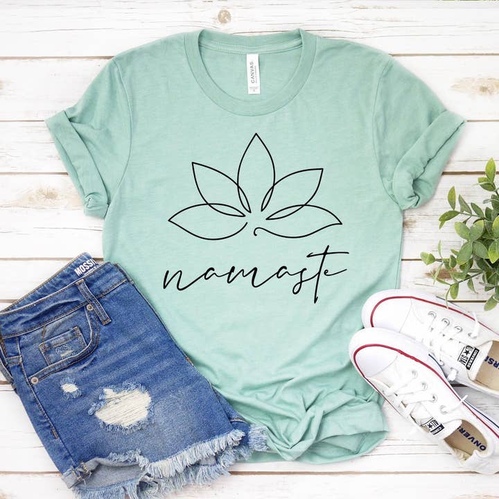 Namaste t-shirt - Bella canvas voor wholesale door Printliss