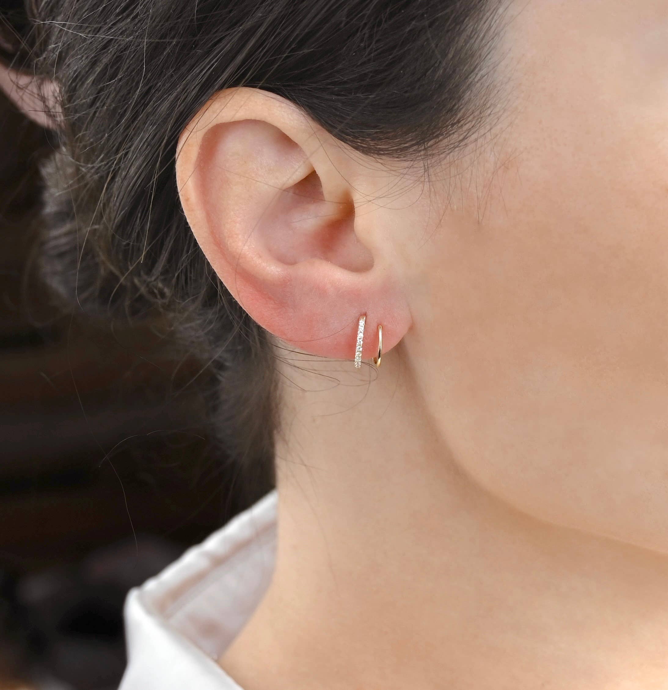 Blueyejewelry - Vente Créoles - Boucles d'oreilles créoles en spirale dorée - Boucles d'oreilles torsadées étanches0