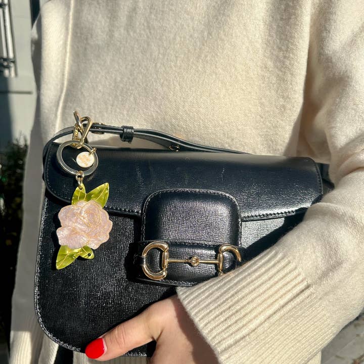 Solar Eclipse - Wholesale Keychain - Women's - Hand-painted Rose Bag Charm + Keychain | Eco-Friendly 8