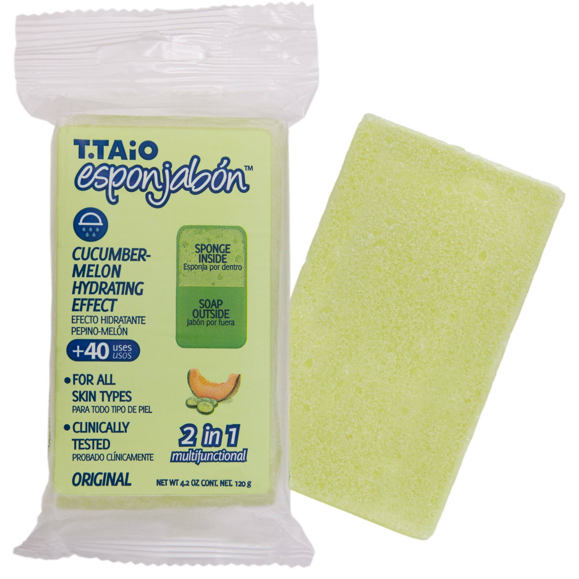 ESPONJABON – wholesale Bath pouf/sponge – EsponJabon Cucumber with Melon, Hydrating Effect1