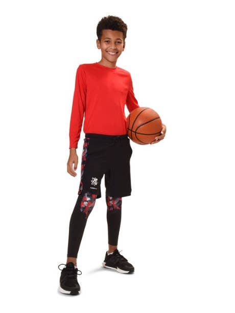 Legacy Sheggings- Black/Red Shorts & Black Full Length Leggings for wholesale by FUZEDwear