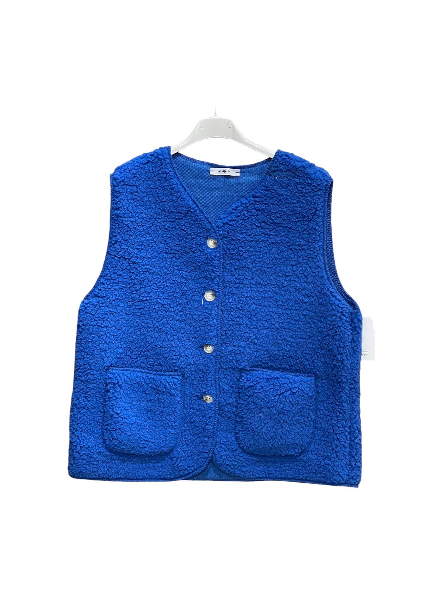 Moonsun - Venta al por mayor Chaleco de abrigo - Mujer - Chaleco sin mangas de piel de oveja con botones14