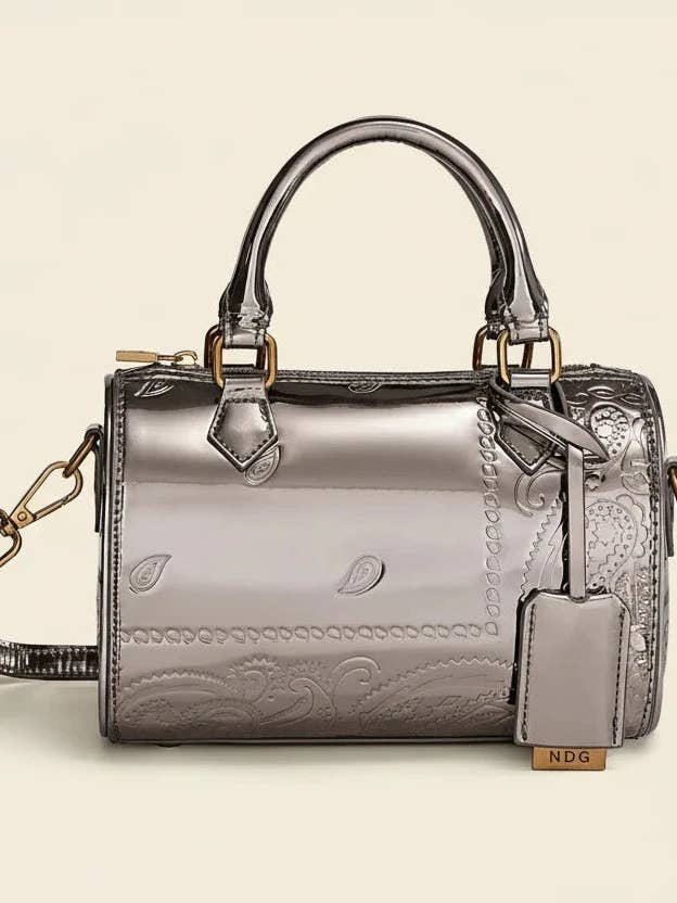 Mini Bronze Barrel Bag for wholesale by Dos Femmes