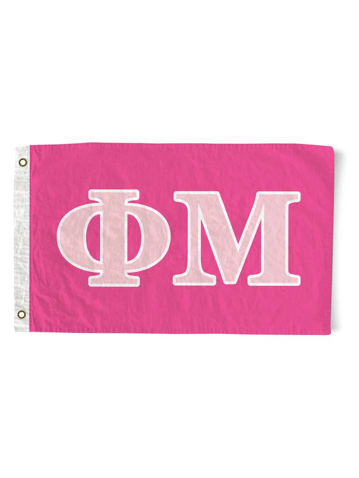 Phi Mu Classic Sorority Flag for wholesale by Duo Threads
