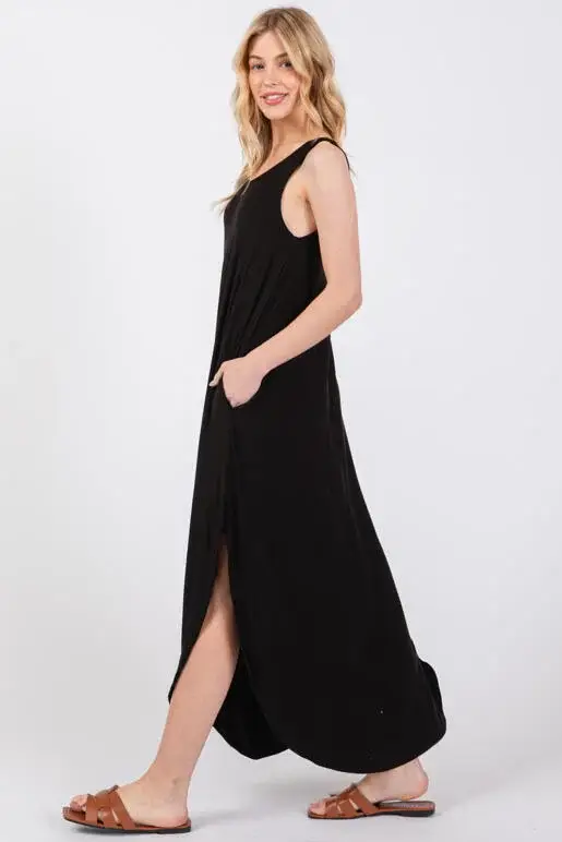 Final Touch - Wholesale Dress - Women's - Knit Tank Cross Back Maxi Dress23