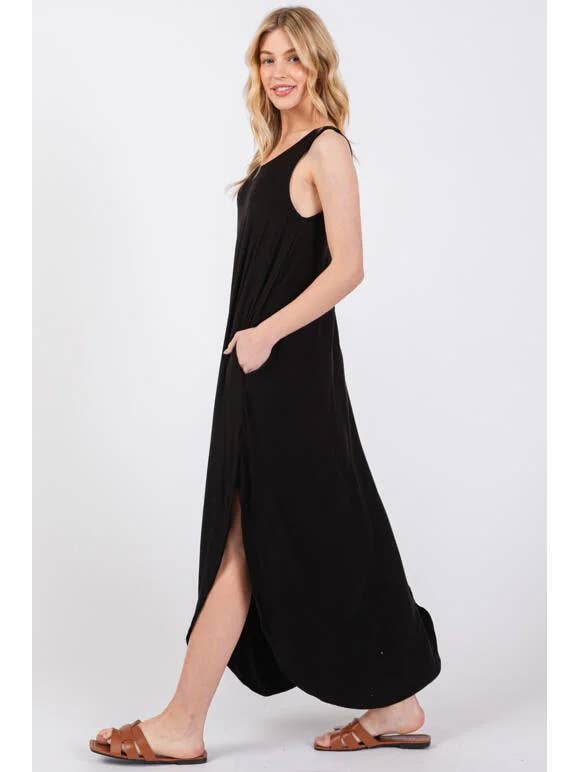 Final Touch - Wholesale Dress - Women's - Knit Tank Cross Back Maxi Dress23