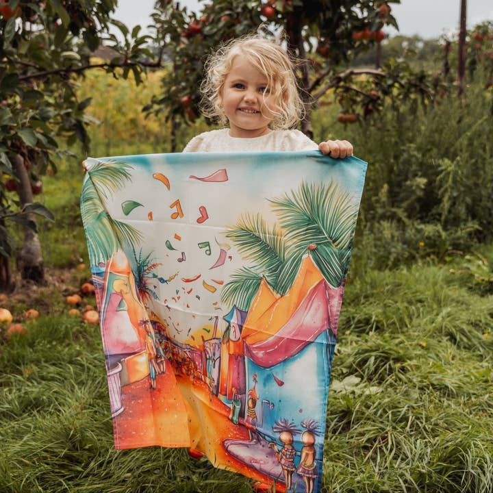 Carnival Rhythms Story Scarf: A Caribbean Gift for Kids for wholesale by Storytime Scarves