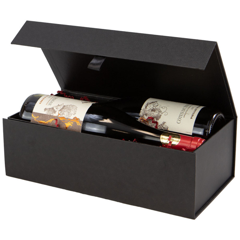 Deffrennes - Wholesale Gift Box - Indispensable black leather magnetic cardboard box 32x18x10cm3