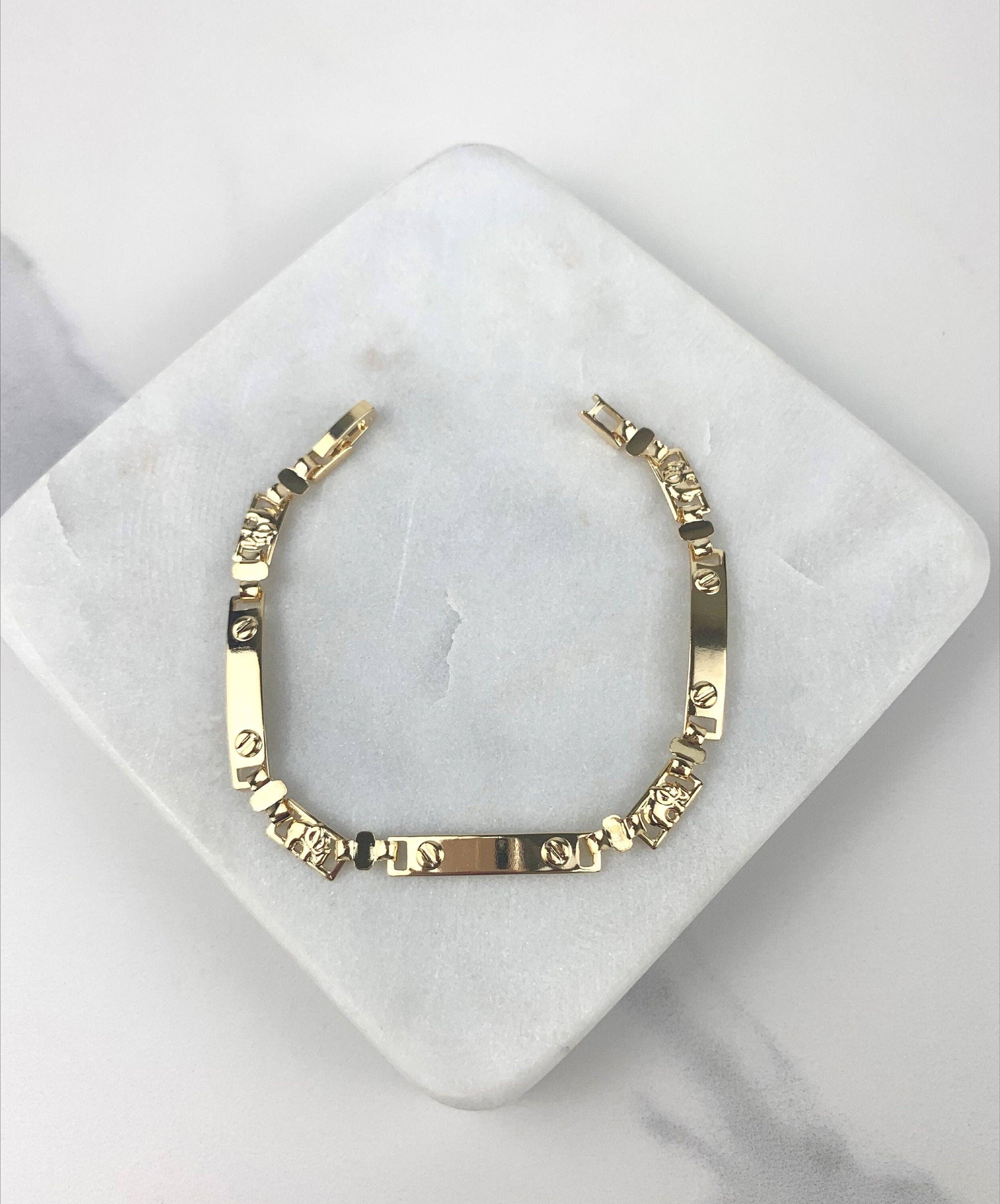 DIJU Jewelry - Wholesale  - 18k Gold Filled ID Slave Elephants Link Wholesale Jewelry Supplies3