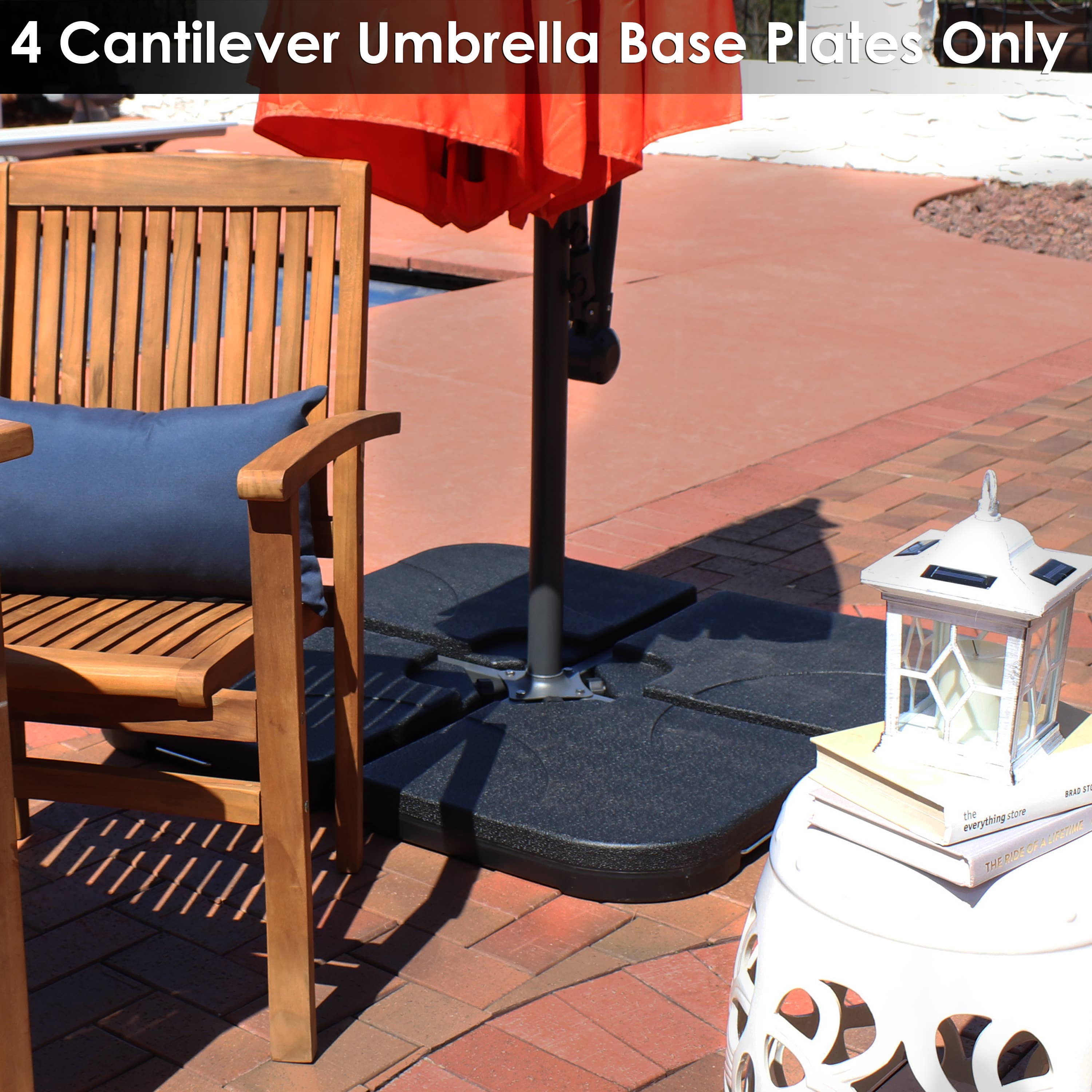 Sunnydaze Decor - Wholesale Patio Umbrella - Square Cantilever Offset Patio Umbrella Base Plates9