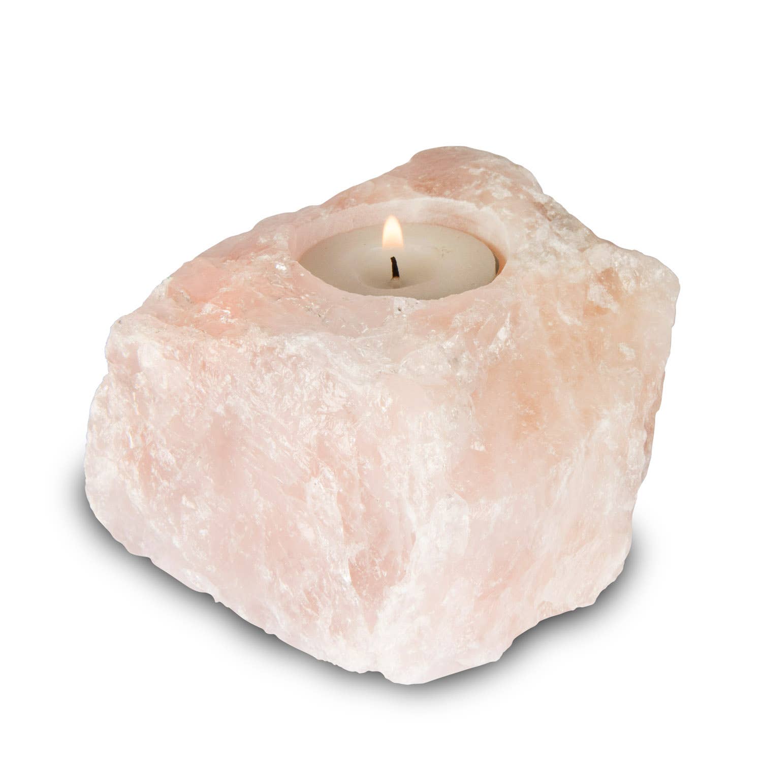 British Fossils - Vente Bougeoirs - Porte-bougie en quartz rose3