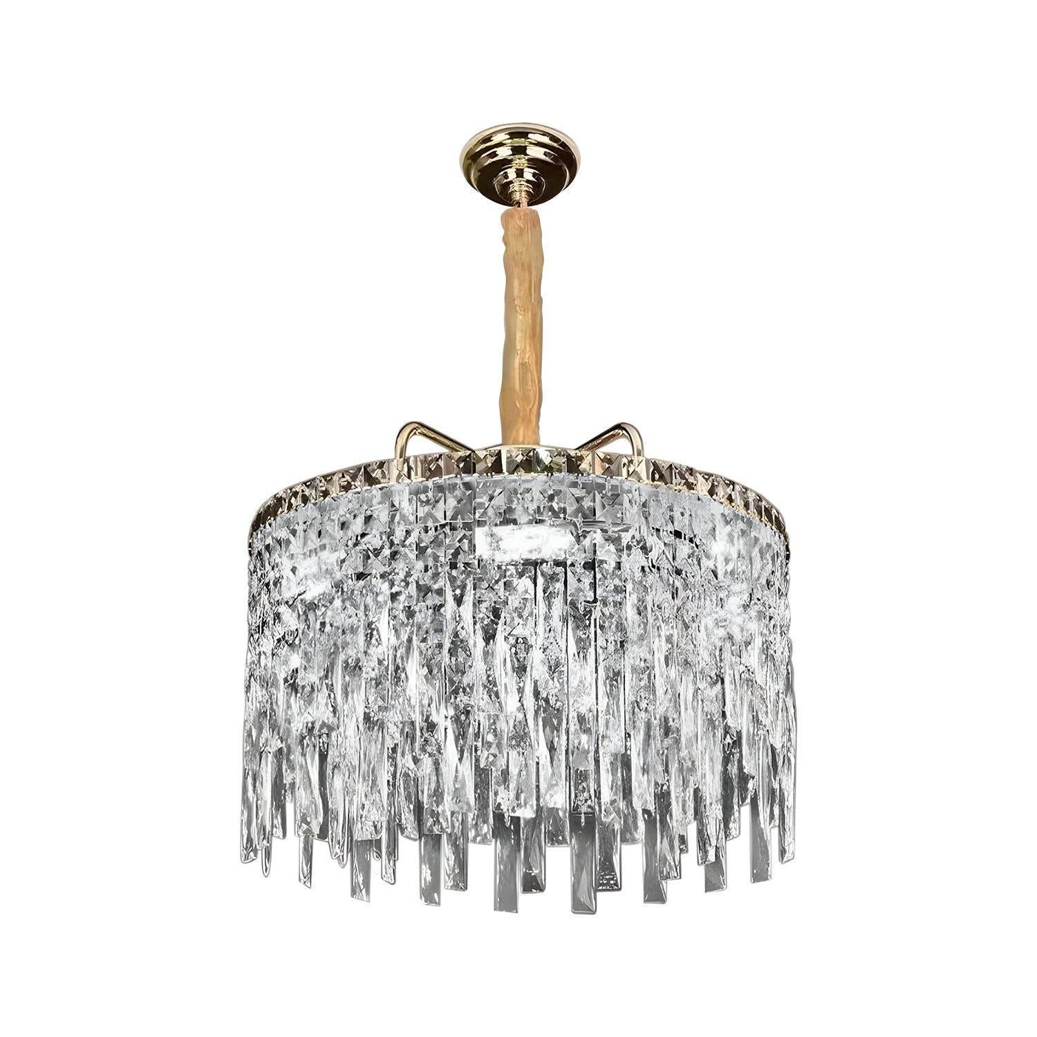 Ledsone - Vente Lustre/Suspension - Lustre moderne en cristal doré à plafond - modèle 48042