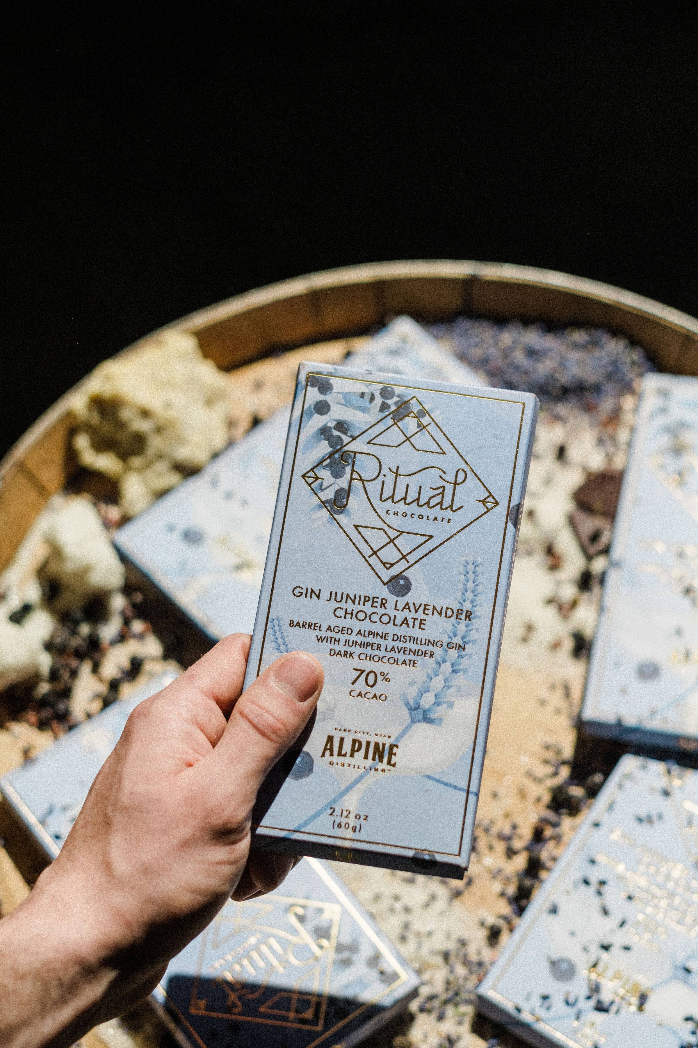 Ritual Chocolate - Wholesale Chocolate Bar - Gin Juniper Lavender  2