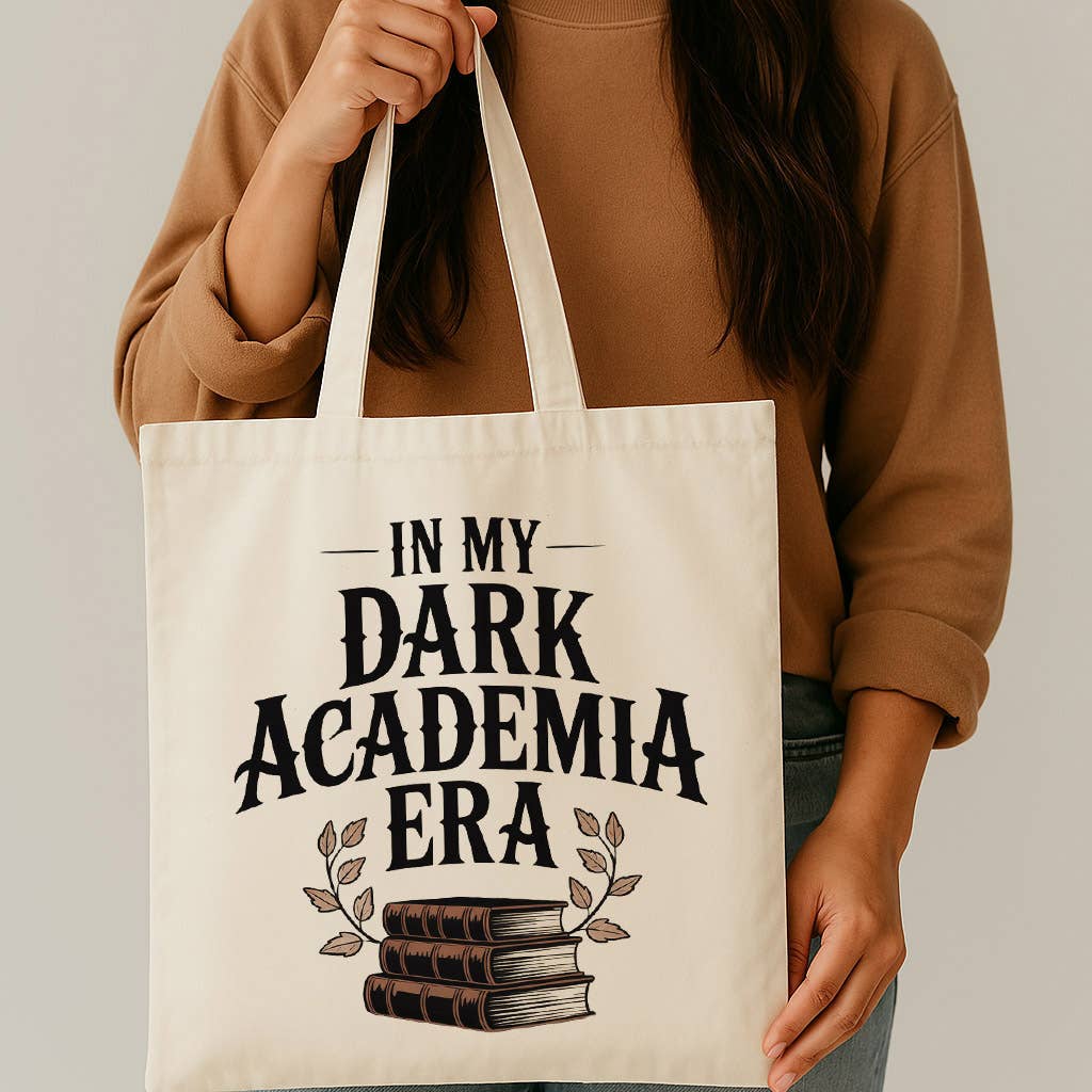 DaisyChainDesignCo - Wholesale Tote Bag - Women's - Dark Academia Era Canvas Tote Bag0