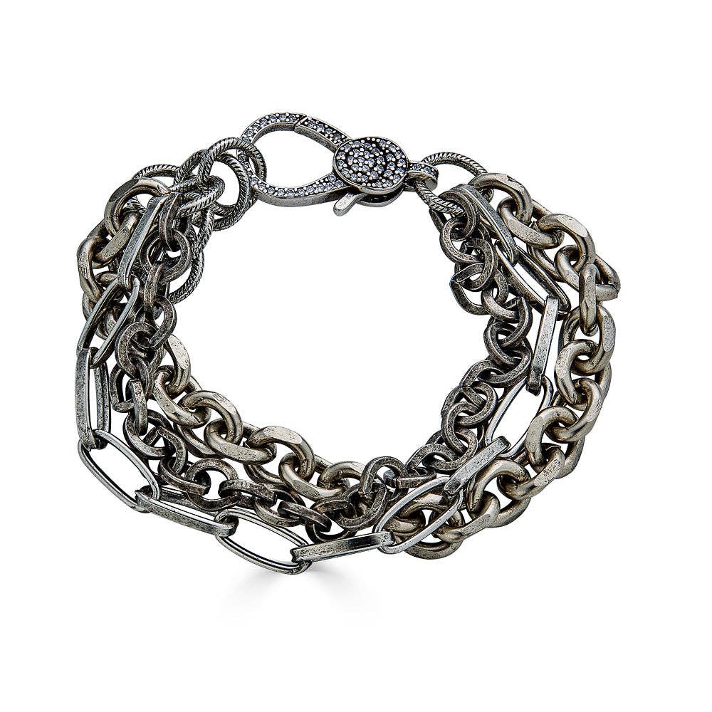 Loni Paul Jewelry - Vendita all'ingrosso Bracciali a catena e a maglie - Bracciale in argento a 3 fili